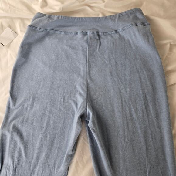 Meijer NWT split hem flare bottom stretch leggings pants medium light blue - Picture 3 of 9
